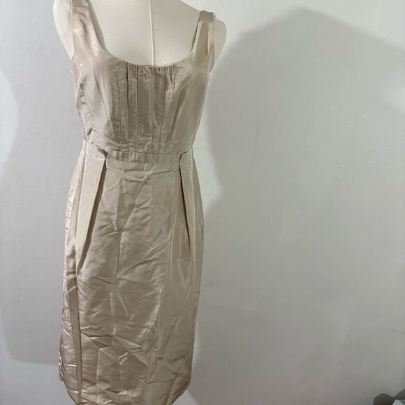 J. Crew 100% Silk Ivory Clementine Dress Sz 2 Sleeveless Bridal Cocktail Wedding - Picture 3 of 14